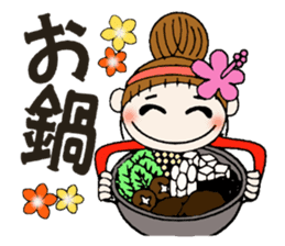 Hawaiian Girl ocyame of winter 1 sticker #8292488