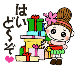 Hawaiian Girl ocyame of winter 1 sticker #8292506