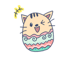 Daily life of the egg cat sticker #8292996