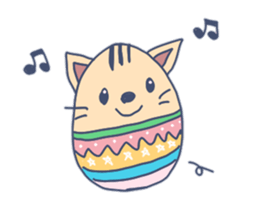 Daily life of the egg cat sticker #8293001