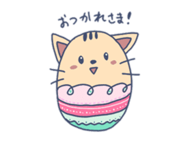 Daily life of the egg cat sticker #8293006