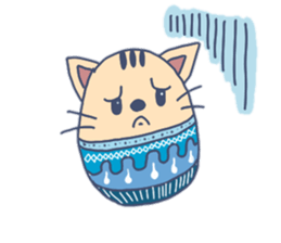 Daily life of the egg cat sticker #8293012