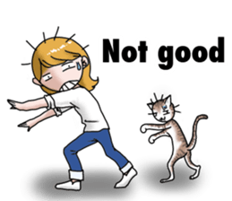 I want to be with cats any time. English sticker #8293436