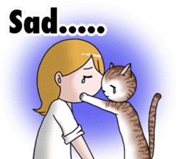 I want to be with cats any time. English sticker #8293437