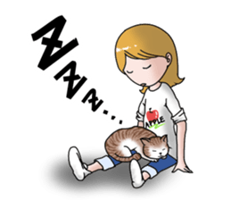 I want to be with cats any time. English sticker #8293438