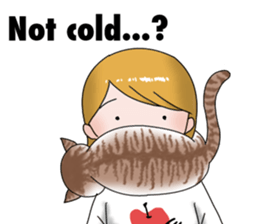 I want to be with cats any time. English sticker #8293440