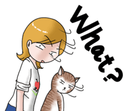 I want to be with cats any time. English sticker #8293446