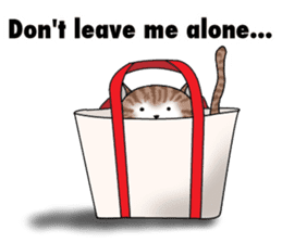 I want to be with cats any time. English sticker #8293452
