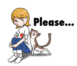 I want to be with cats any time. English sticker #8293455