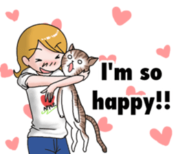 I want to be with cats any time. English sticker #8293460