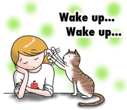 I want to be with cats any time. English sticker #8293461