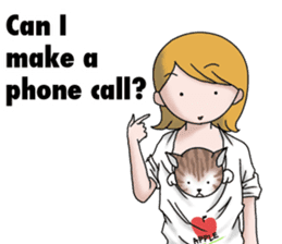 I want to be with cats any time. English sticker #8293463