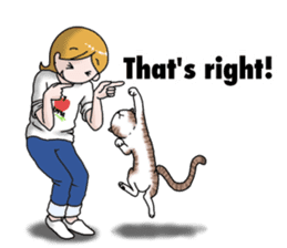 I want to be with cats any time. English sticker #8293471