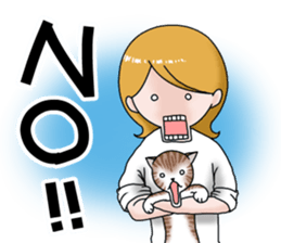 I want to be with cats any time. English sticker #8293472