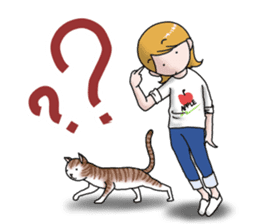 I want to be with cats any time. English sticker #8293473