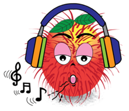 Rambutan fruit heroes sticker #8293764