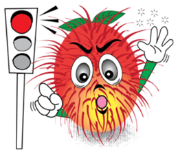 Rambutan fruit heroes sticker #8293771