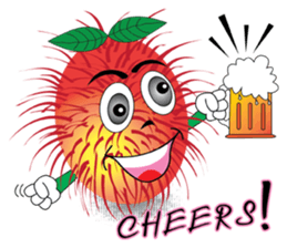 Rambutan fruit heroes sticker #8293782