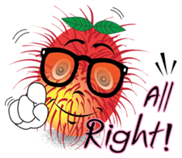 Rambutan fruit heroes sticker #8293785