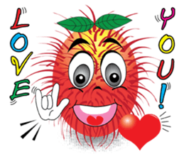 Rambutan fruit heroes sticker #8293790
