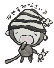 Monkey ink painting sticker #8295637