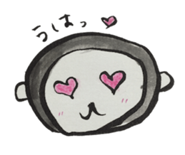 Monkey ink painting sticker #8295647