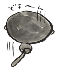 Monkey ink painting sticker #8295655