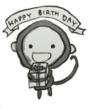 Monkey ink painting sticker #8295660