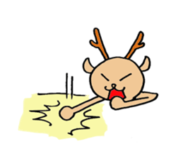 Lucky deer sticker #8295873