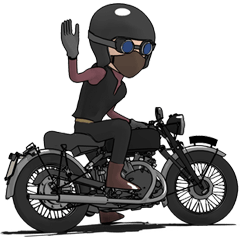 Cafe Racer Classic rider