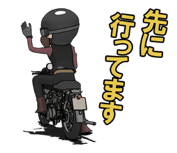 Cafe Racer Classic rider sticker #8295920
