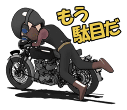 Cafe Racer Classic rider sticker #8295935