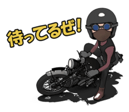 Cafe Racer Classic rider sticker #8295937