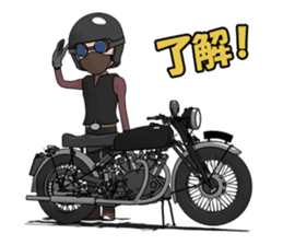 Cafe Racer Classic rider sticker #8295940