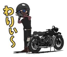 Cafe Racer Classic rider sticker #8295942