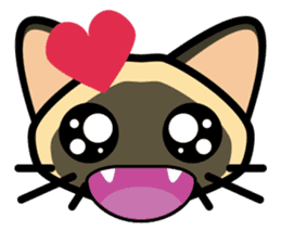 Momo the Siamese Cat sticker #8297169