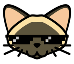 Momo the Siamese Cat sticker #8297180