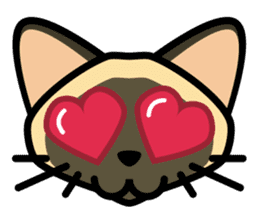Momo the Siamese Cat sticker #8297183