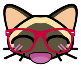 Momo the Siamese Cat sticker #8297186