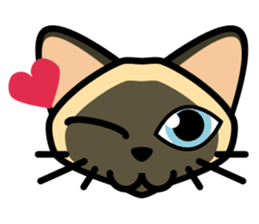 Momo the Siamese Cat sticker #8297187