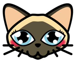Momo the Siamese Cat sticker #8297189