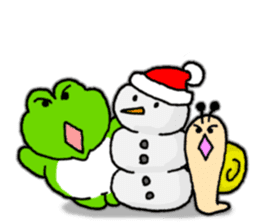 Frog's Christmas sticker. sticker #8297919