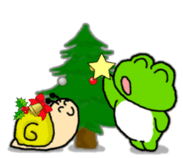 Frog's Christmas sticker. sticker #8297920