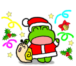 Frog's Christmas sticker. sticker #8297928