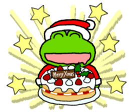 Frog's Christmas sticker. sticker #8297930