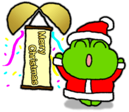 Frog's Christmas sticker. sticker #8297931