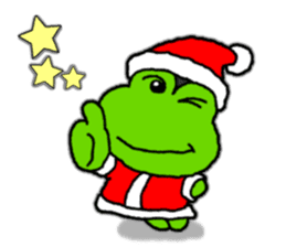 Frog's Christmas sticker. sticker #8297932