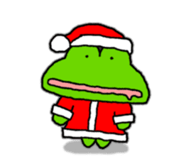 Frog's Christmas sticker. sticker #8297934