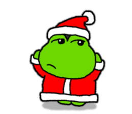 Frog's Christmas sticker. sticker #8297937