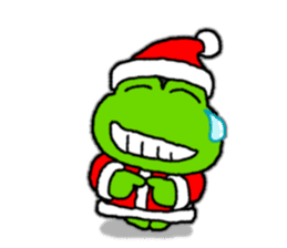 Frog's Christmas sticker. sticker #8297938
